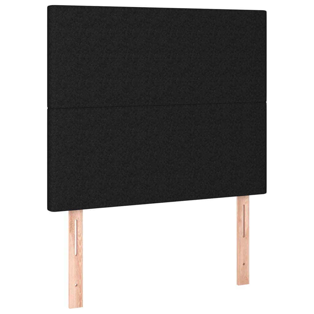 Uzglavlje crno 100x5x118/128 cm tkanina
