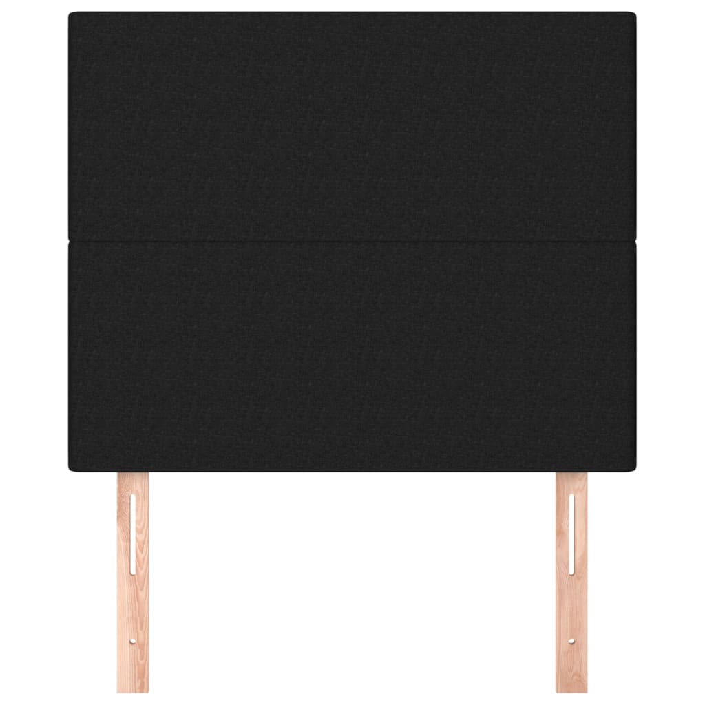Uzglavlje crno 100x5x118/128 cm tkanina