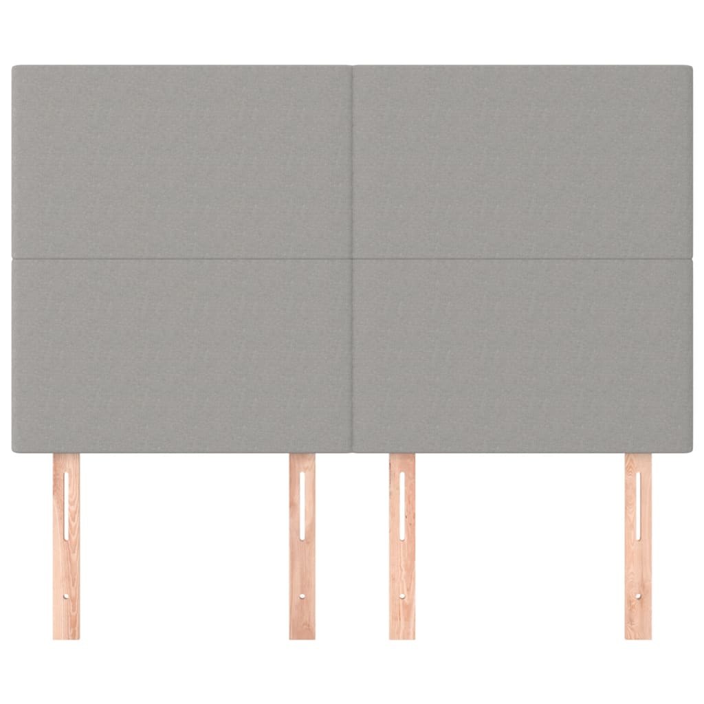 Uzglavlje svijetlosivo 144x5x118/128 cm tkanina