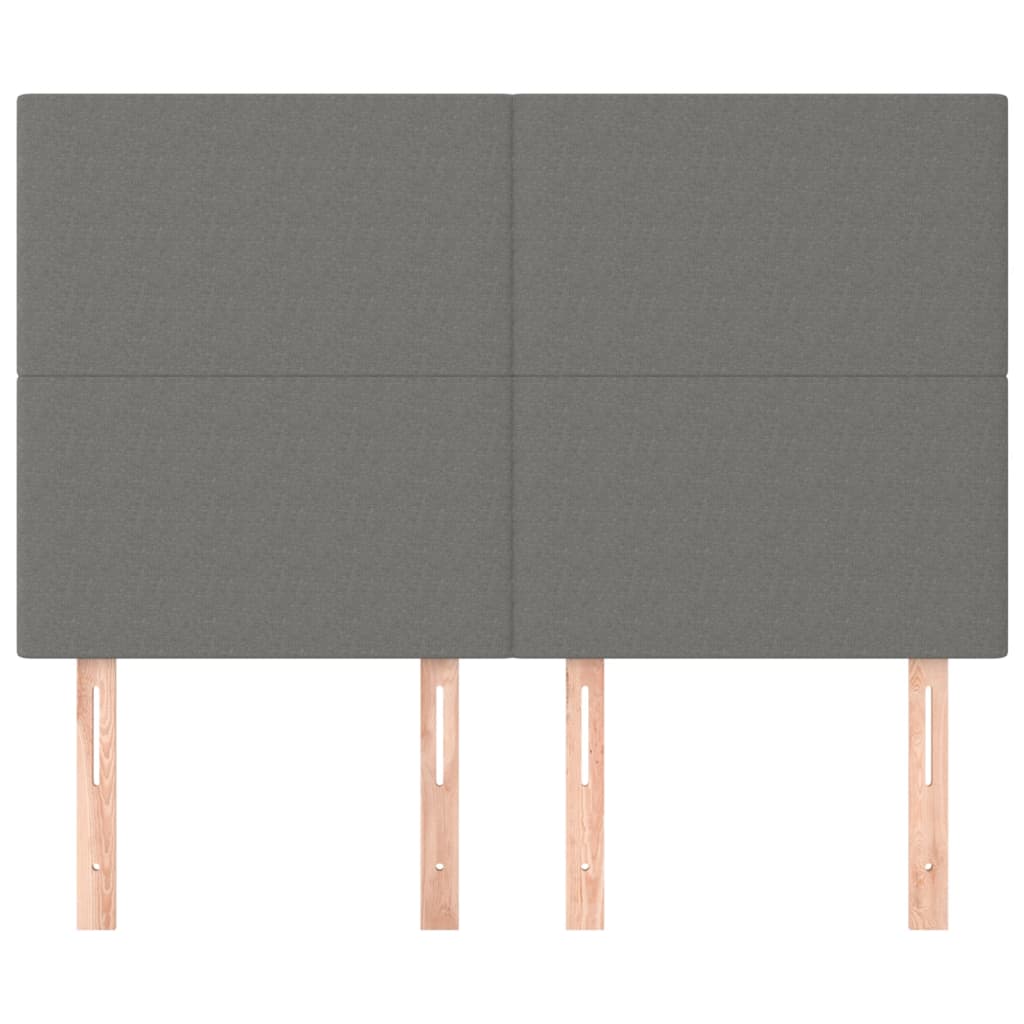 Uzglavlje tamno sivo 144x5x118/128 cm tkanina