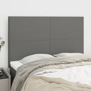 Uzglavlje tamno sivo 144x5x118/128 cm tkanina