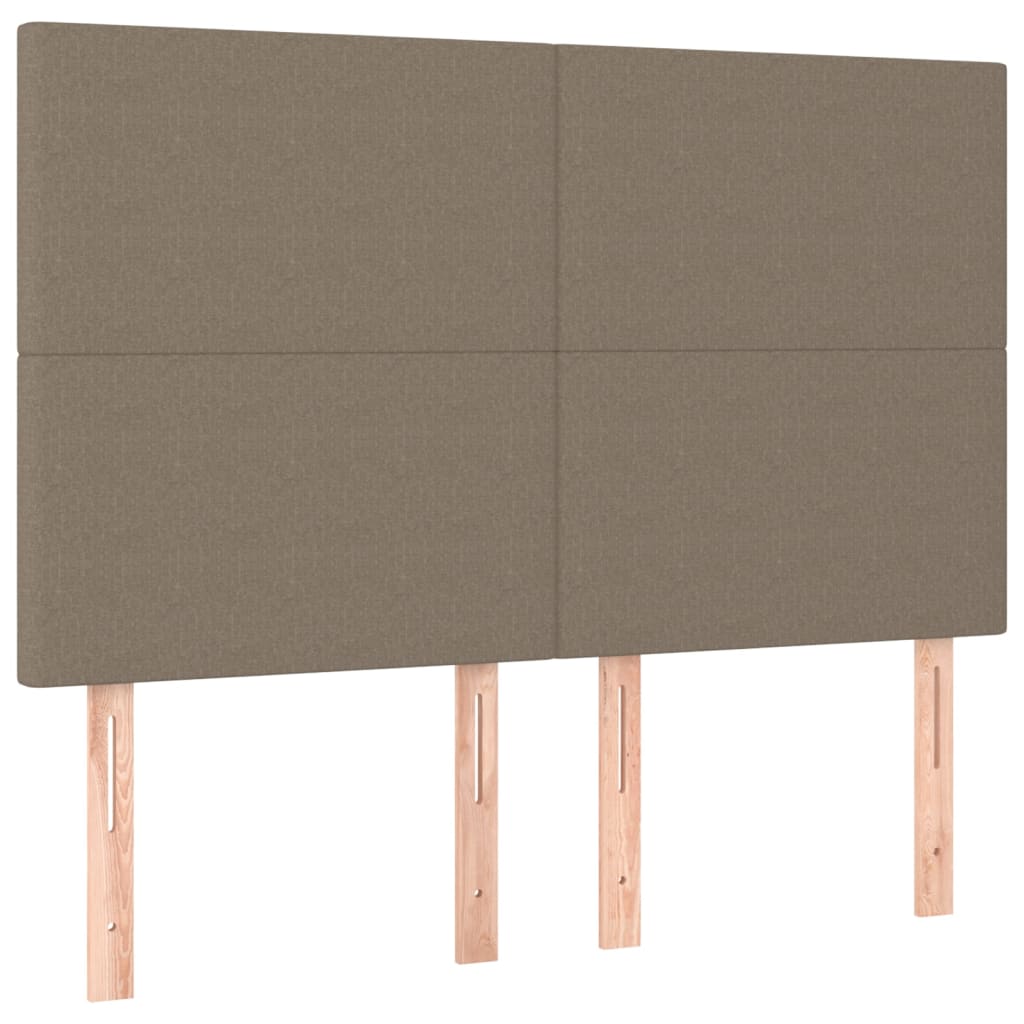 Uzglavlje boje taupe 144x5x118/128 cm tkanina