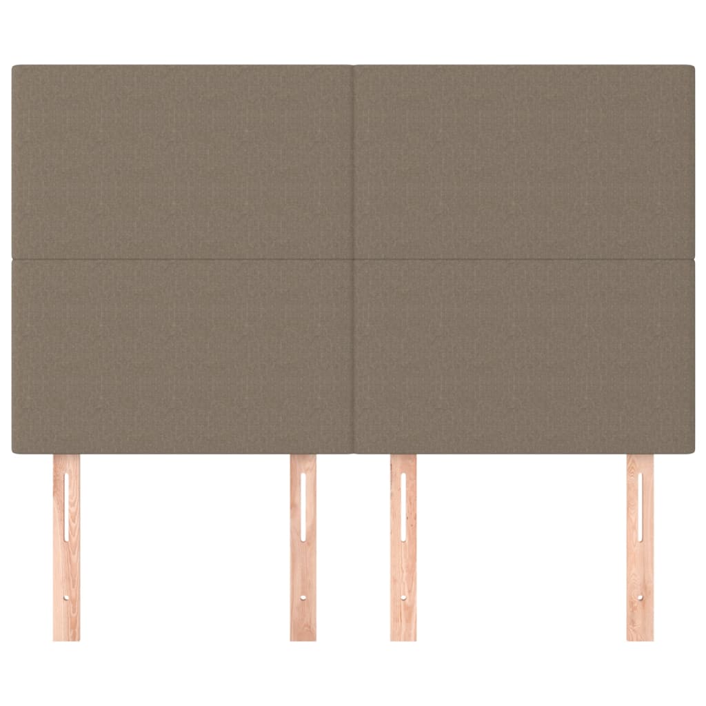 Uzglavlje boje taupe 144x5x118/128 cm tkanina