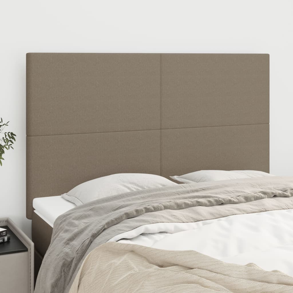 Uzglavlje boje taupe 144x5x118/128 cm tkanina