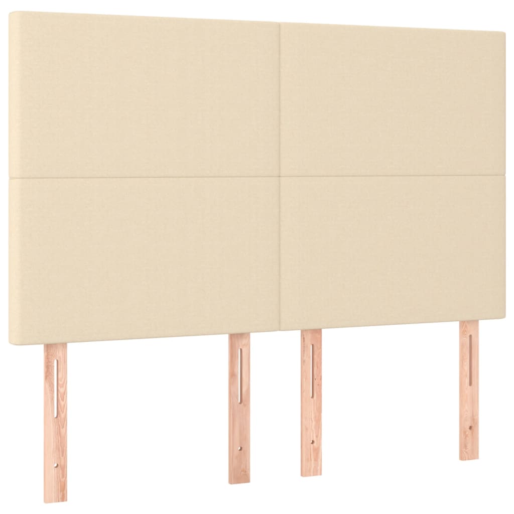 Uzglavlje krem boje 144x5x118/128 cm tkanina