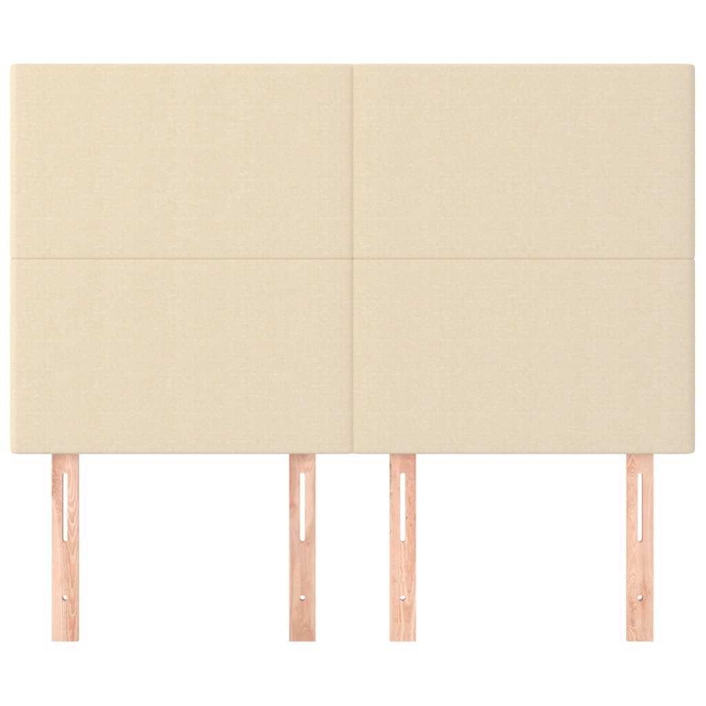 Uzglavlje krem boje 144x5x118/128 cm tkanina