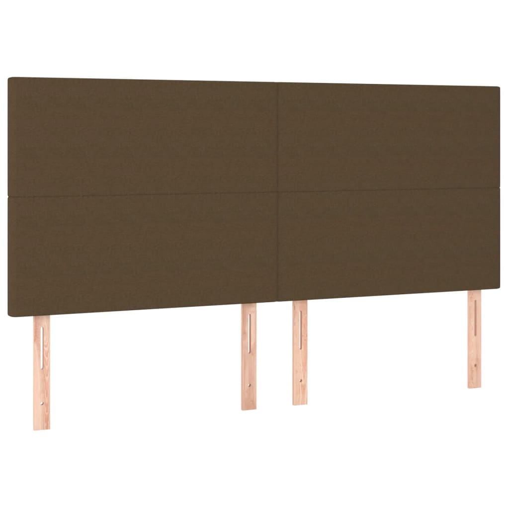 Uzglavlje tamnosmeđe 160x5x118/128 cm tkanina