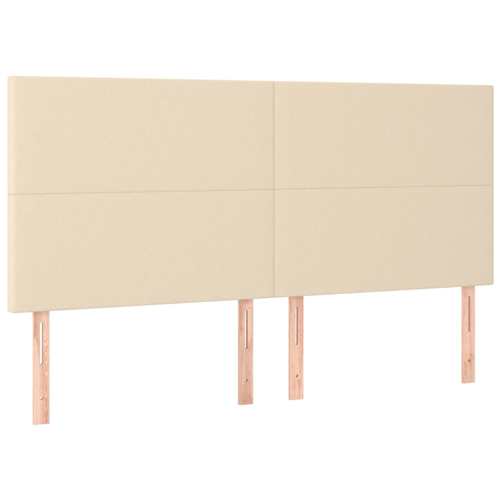 Uzglavlje krem boje 160x5x118/128 cm tkanina