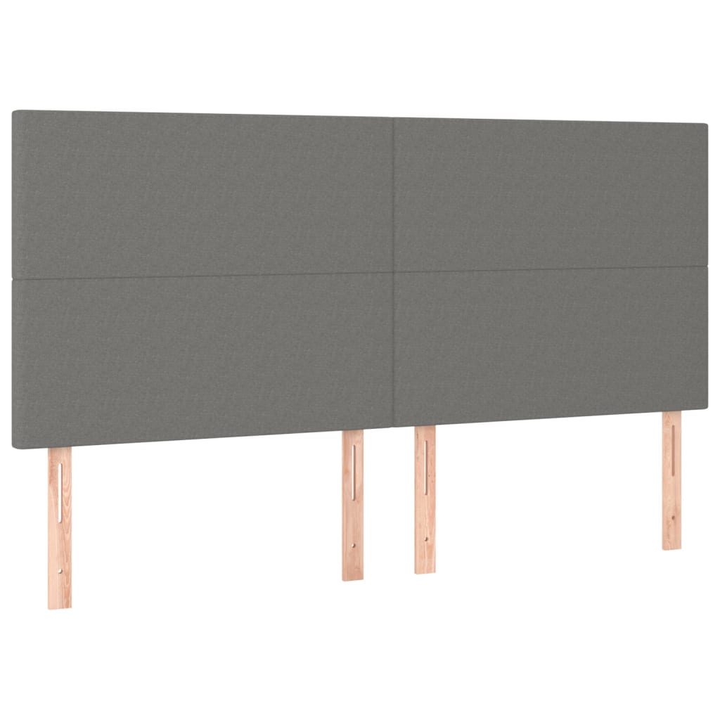 Uzglavlje tamno sivo 180x5x118/128 cm tkanina