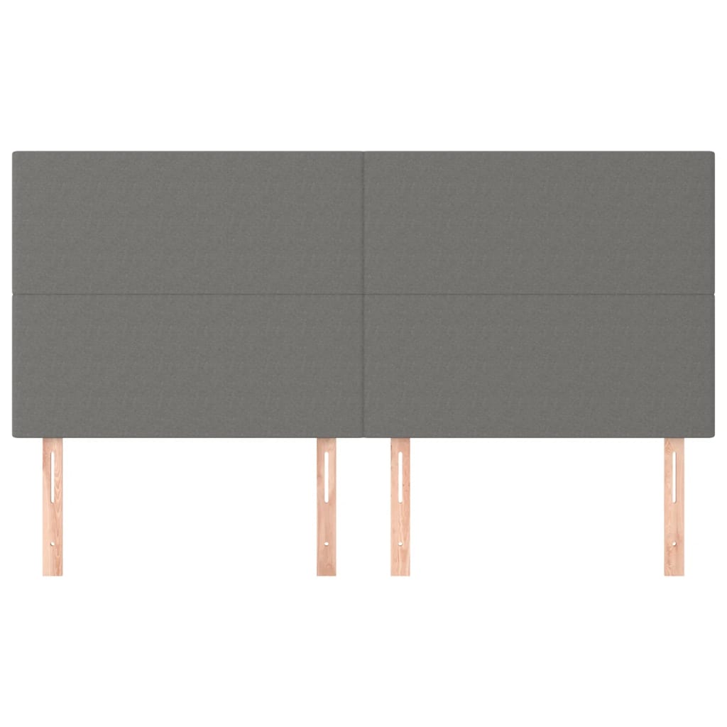 Uzglavlje tamno sivo 180x5x118/128 cm tkanina