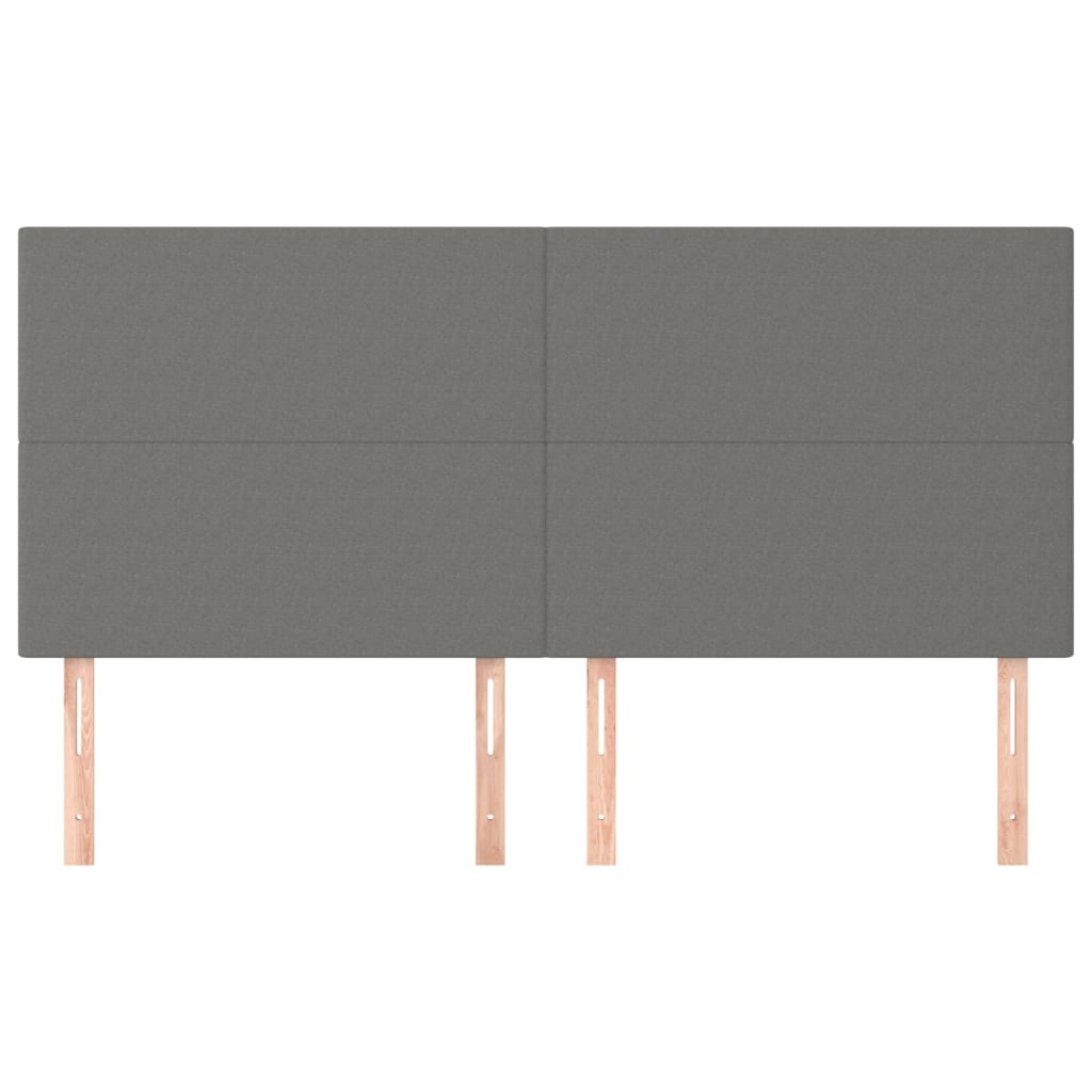 Uzglavlje tamno sivo 200x5x118/128 cm tkanina