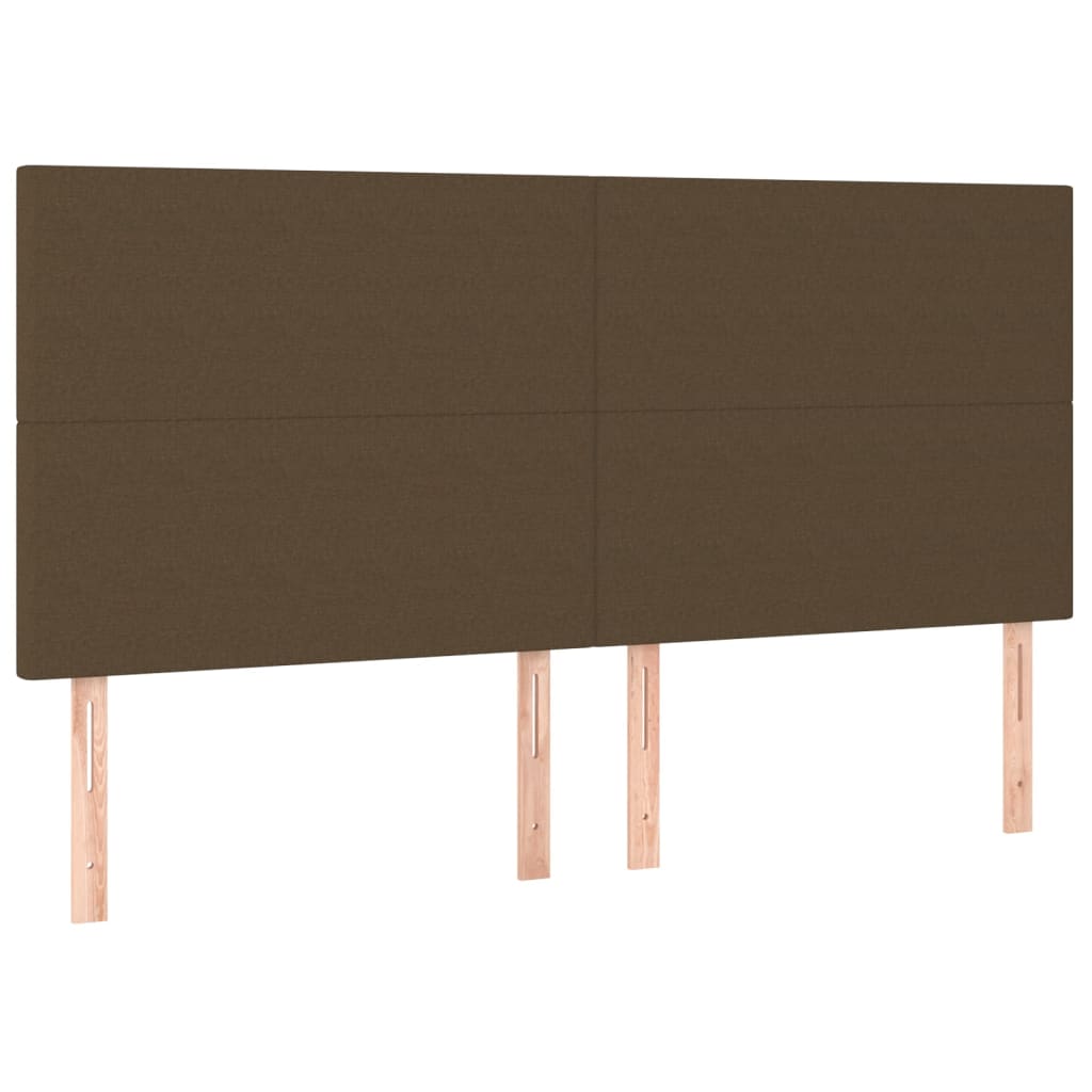 Uzglavlje tamnosmeđe 200x5x118/128 cm tkanina