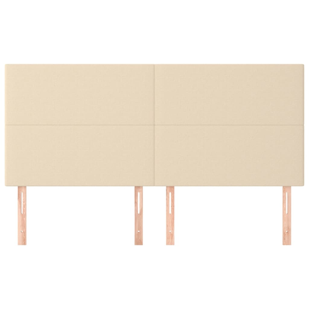 Uzglavlje krem boje 200x5x118/128 cm tkanina
