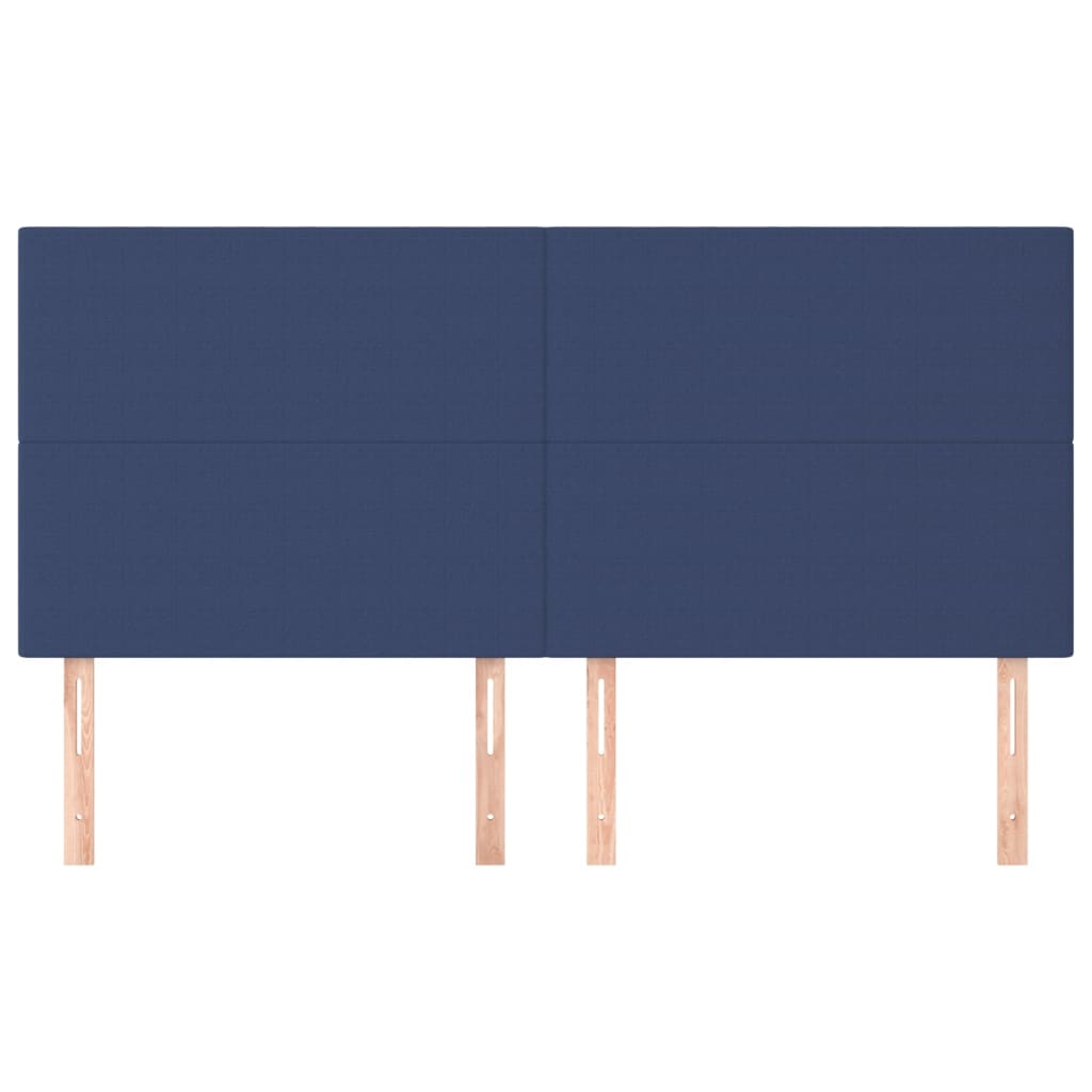 Uzglavlje plavo 200x5x118/128 cm tkanina