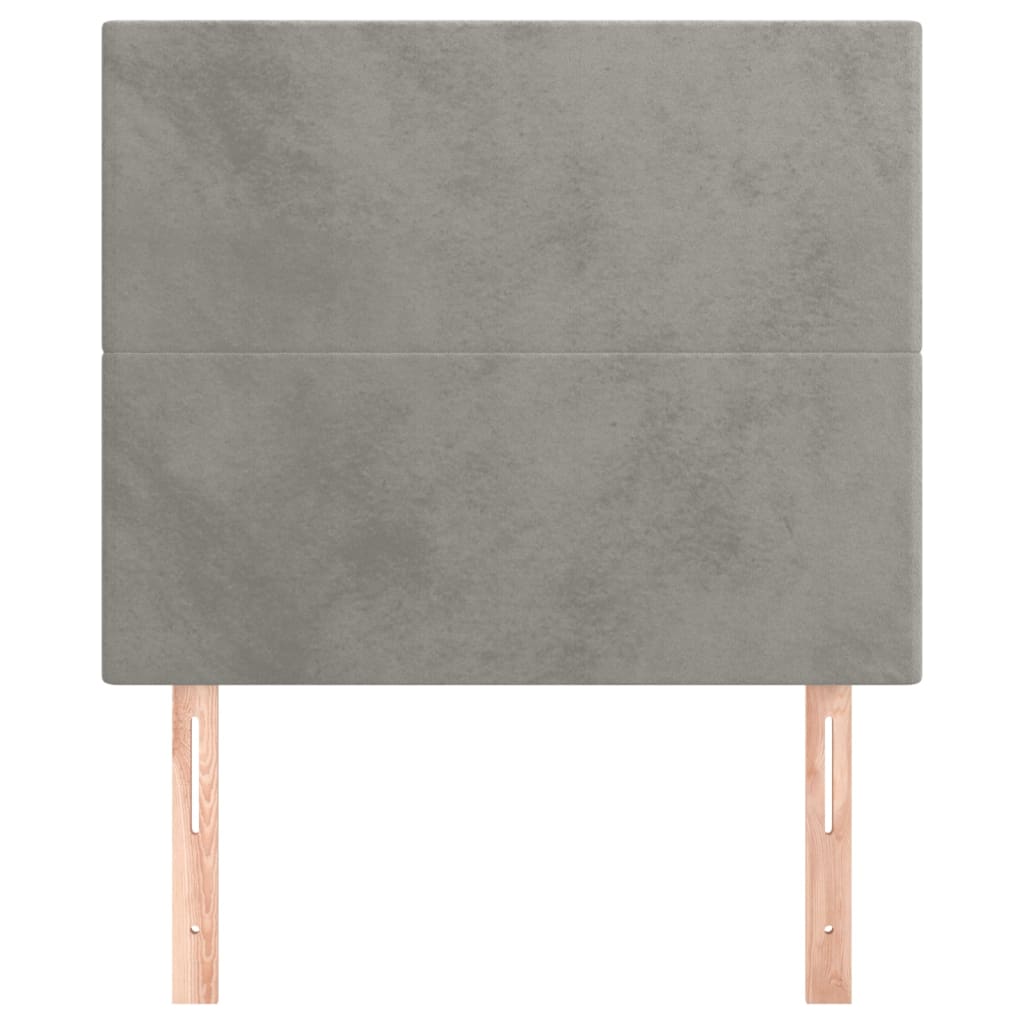 Uzglavlje svijetlosivo 90x5x118/128 cm baršunasto