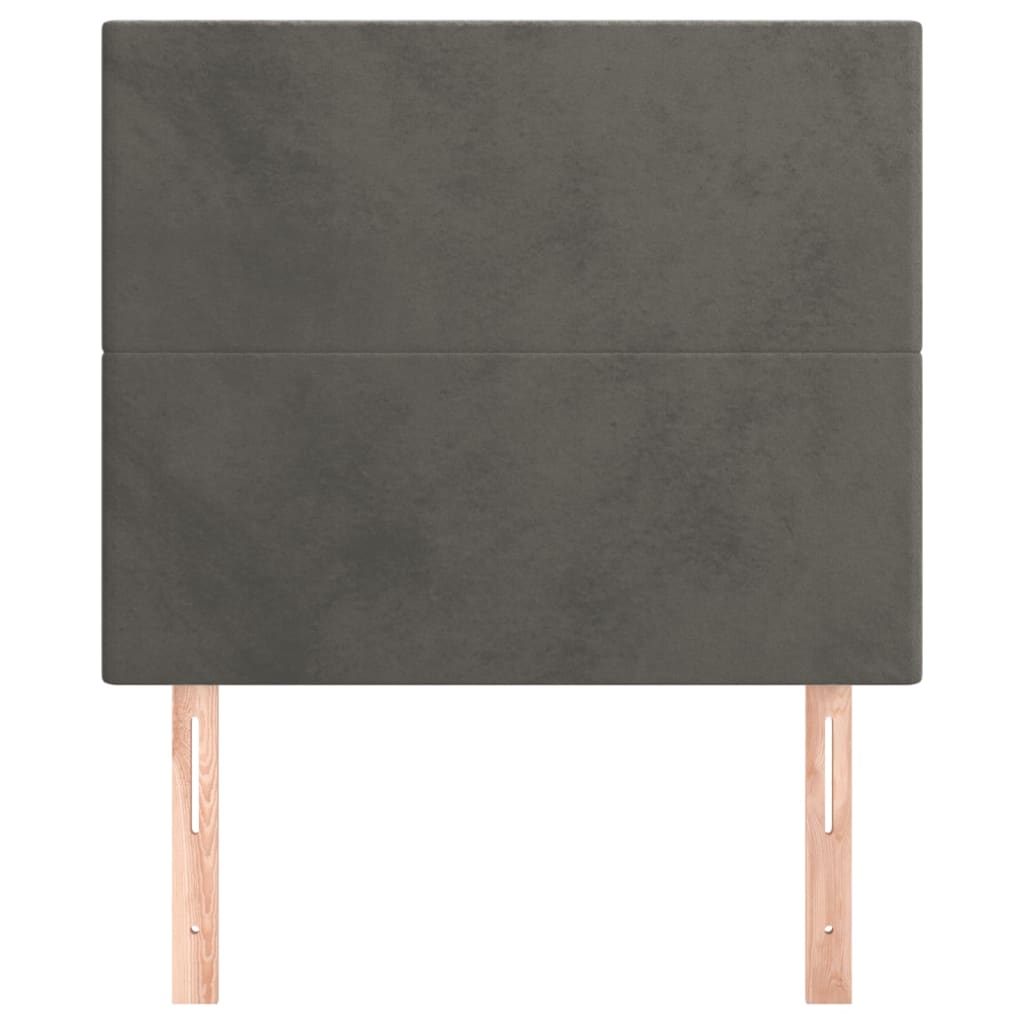 Uzglavlje tamno sivo 90x5x118/128 cm baršunasto