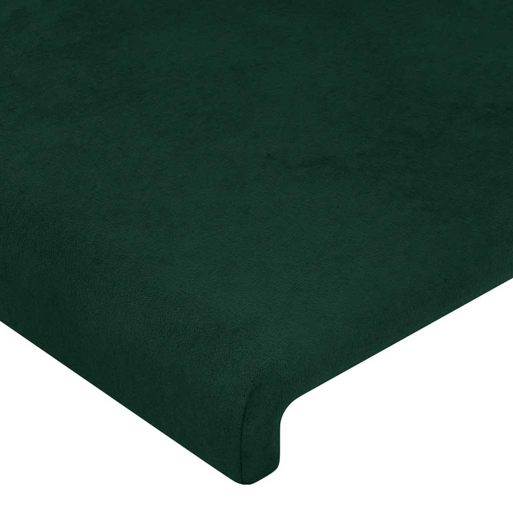Uzglavlje tamnozeleno 160x5x118/128 cm baršunasto