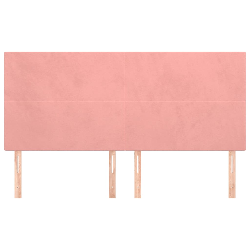 Uzglavlje roza 160x5x118/128 cm baršunasto