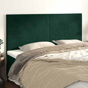 Uzglavlje tamnozeleno 200x5x118/128 cm baršunasto