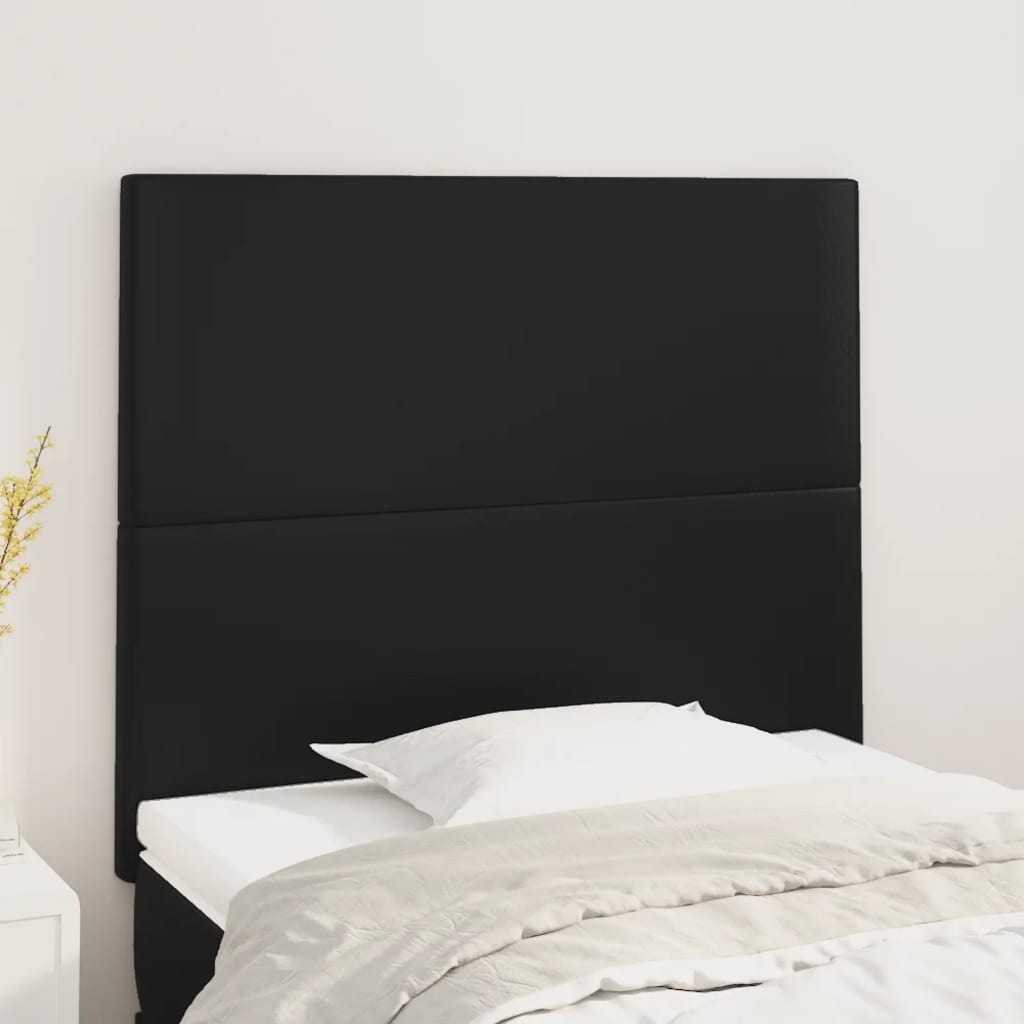 Uzglavlje crno 90x5x118/128 cm umjetna koža