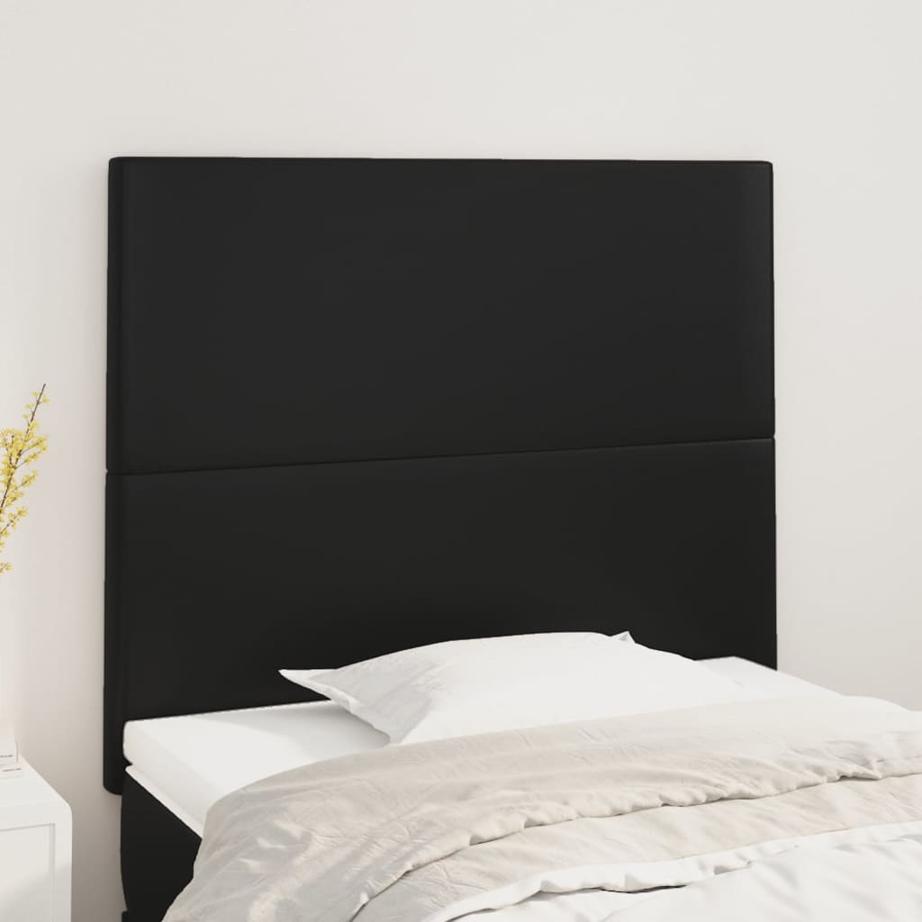 Uzglavlje crno 100x5x118/128 cm umjetna koža