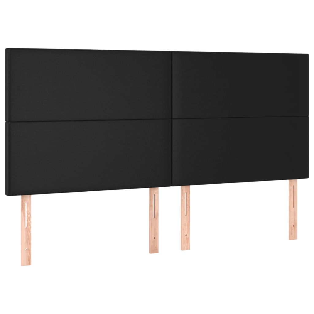 Uzglavlje Crno 160x5x118/128 cm Imitacija kože