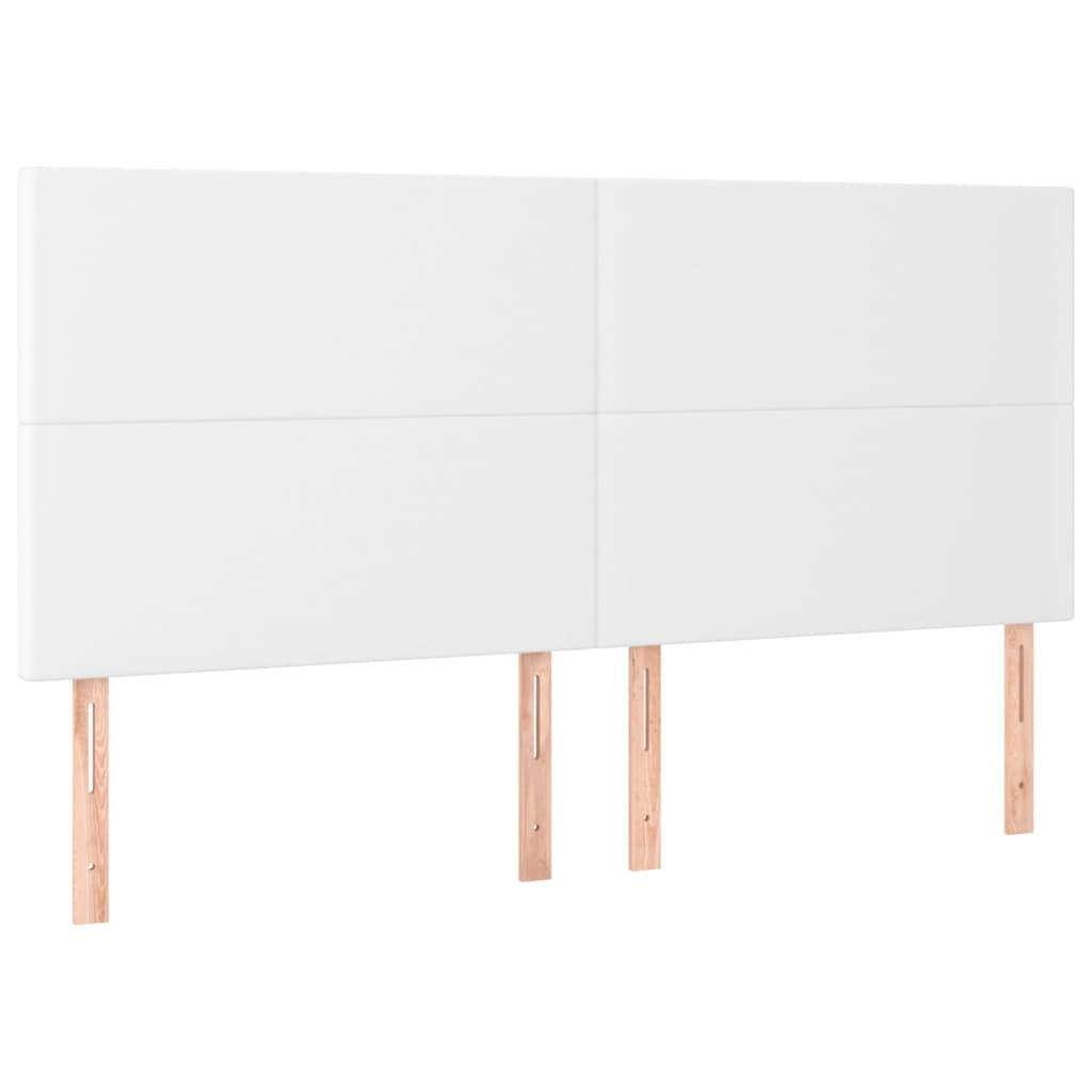 Uzglavlje Bijelo 160x5x118/128 cm Imitacija kože