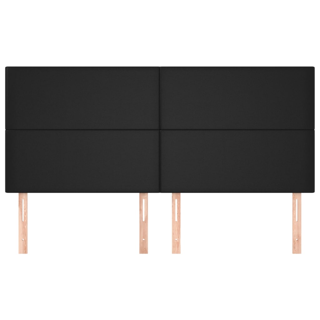 Uzglavlje crno 180x5x118/128 cm umjetna koža