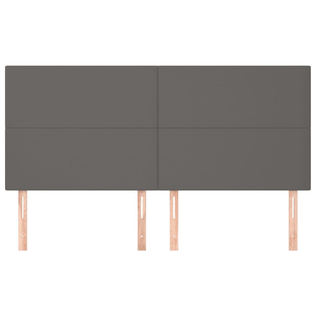 Uzglavlje sivo 180x5x118/128 cm umjetna koža