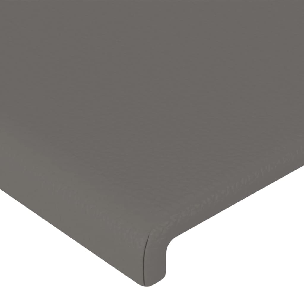 Uzglavlje sivo 200x5x118/128 cm umjetna koža