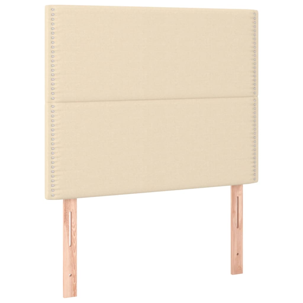 Uzglavlje krem boje 90x5x118/128 cm tkanina