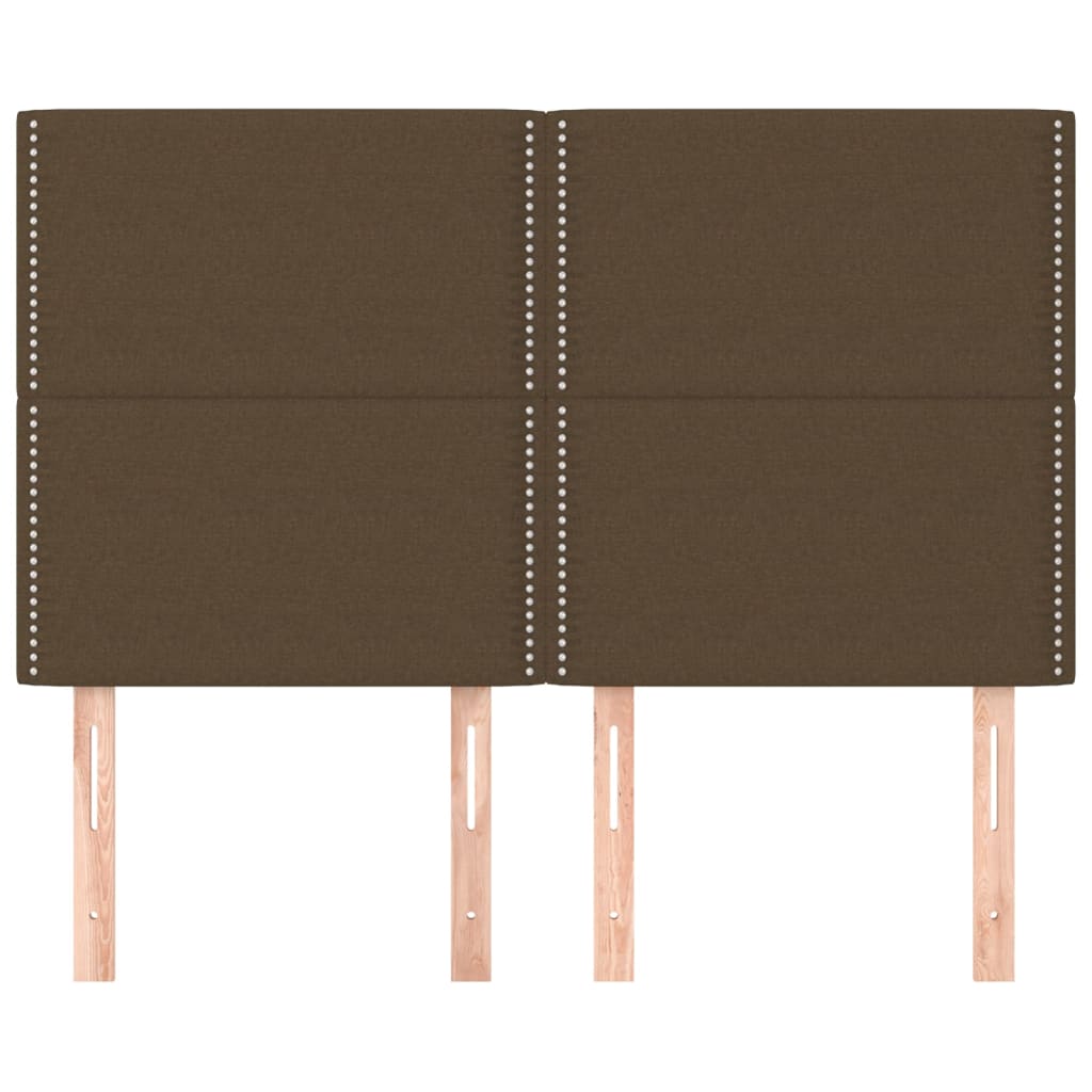 Uzglavlje tamnosmeđe 144x5x118/128 cm tkanina