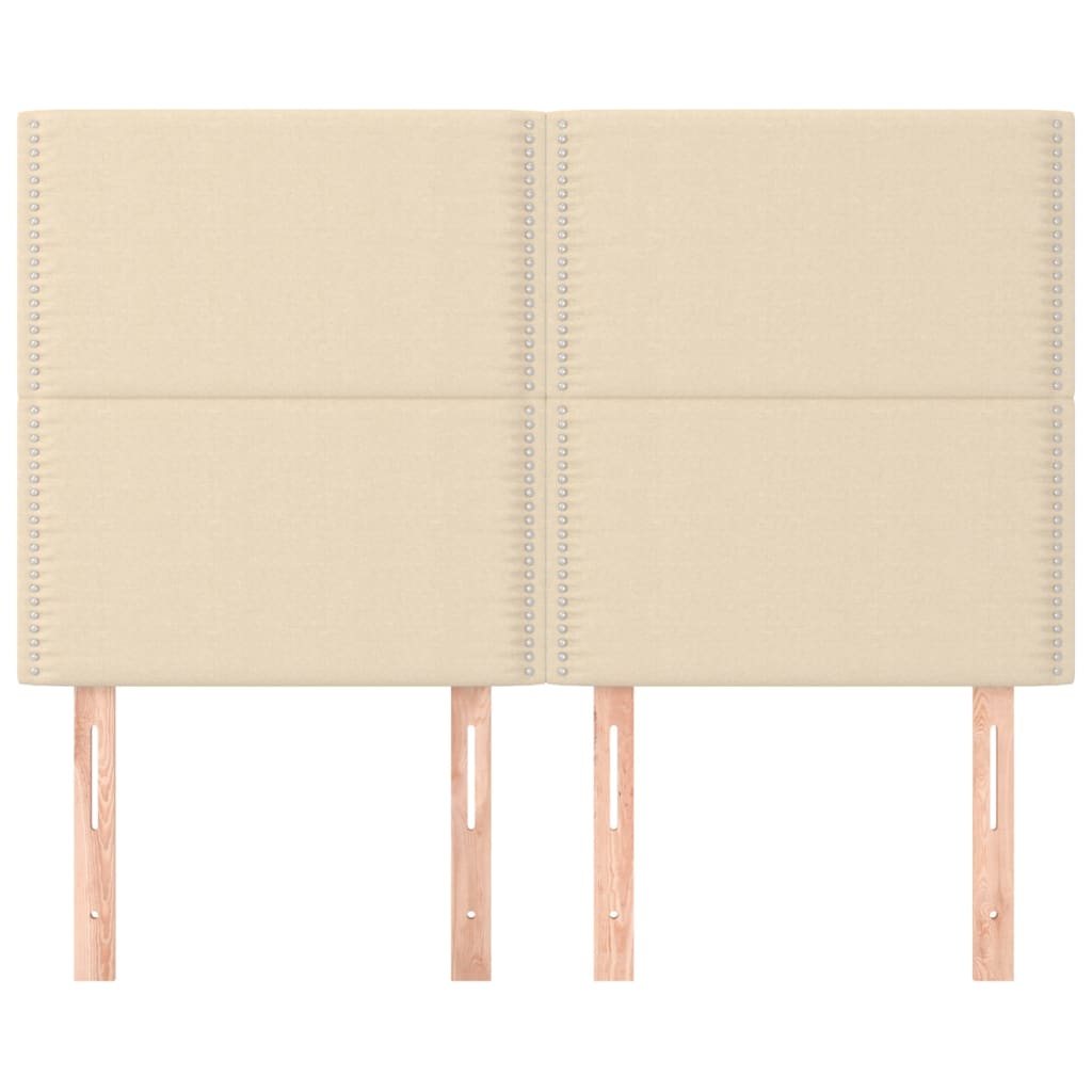 Uzglavlje krem boje 144x5x118/128 cm tkanina