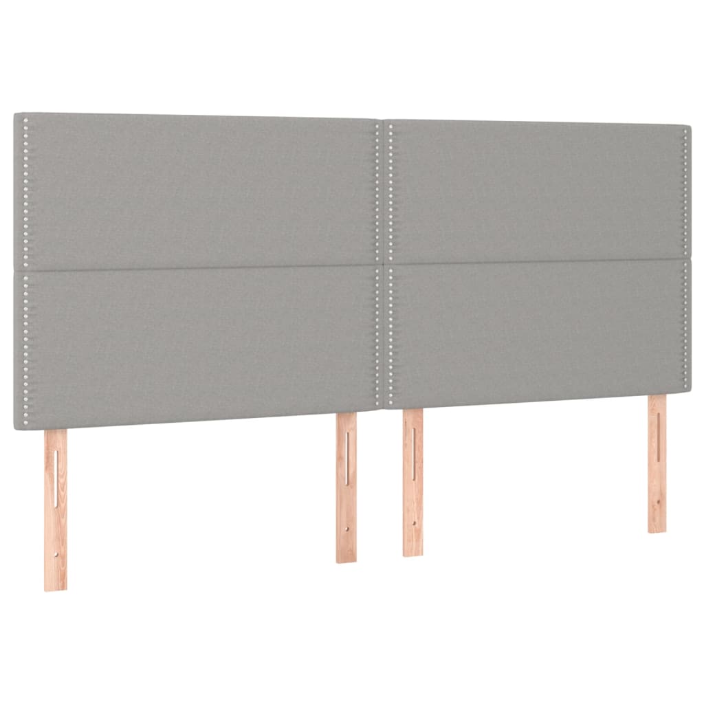 Uzglavlje svijetlosivo 180x5x118/128 cm tkanina