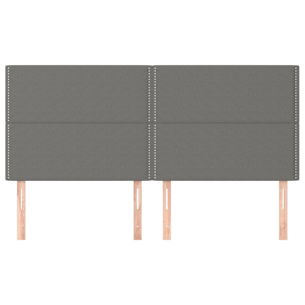 Uzglavlje tamno sivo 180x5x118/128 cm tkanina