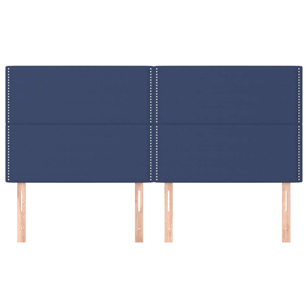 Uzglavlje plavo 180x5x118/128 cm tkanina
