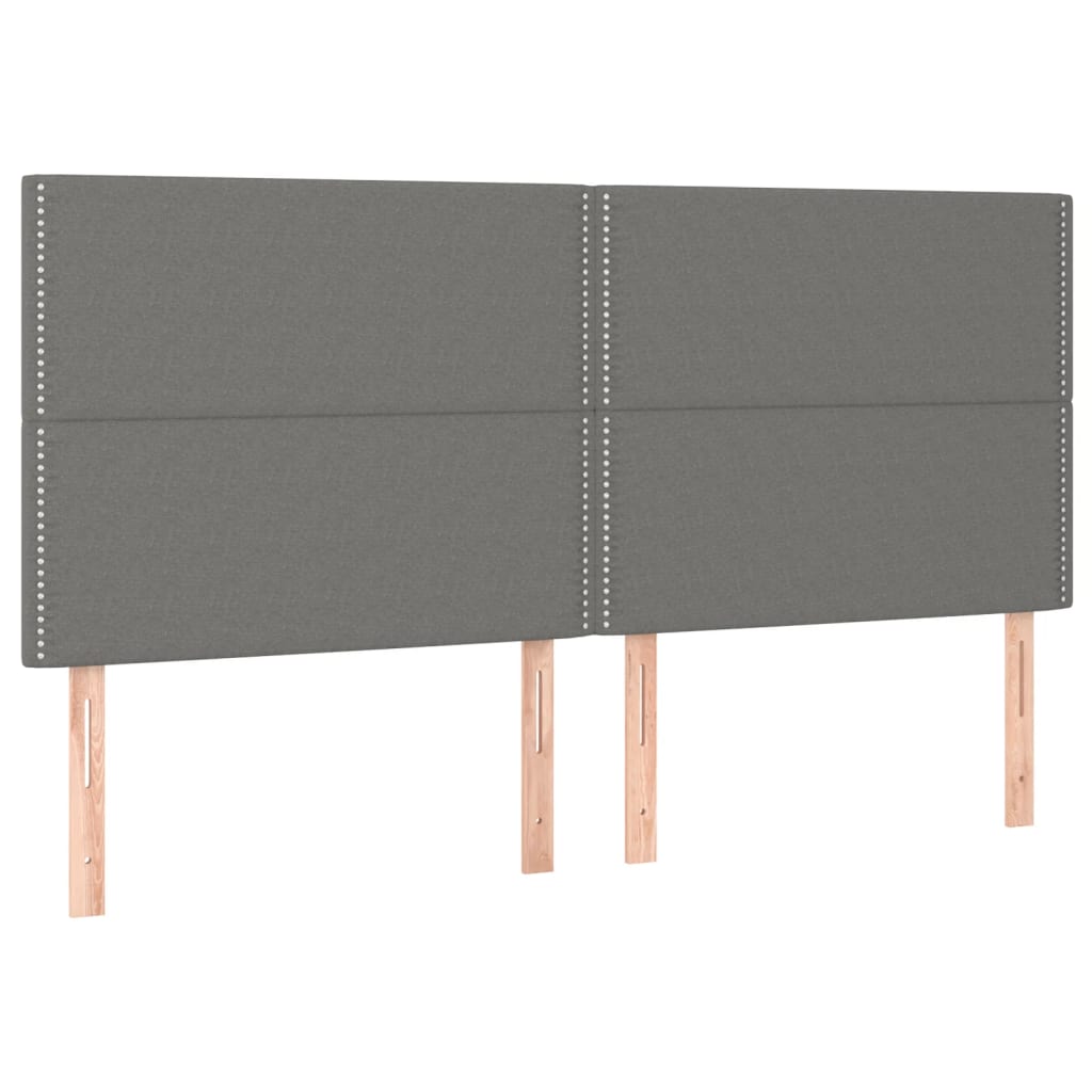 Uzglavlje tamno sivo 200x5x118/128 cm tkanina