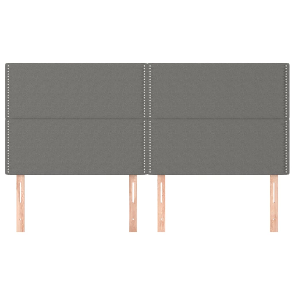Uzglavlje tamno sivo 200x5x118/128 cm tkanina