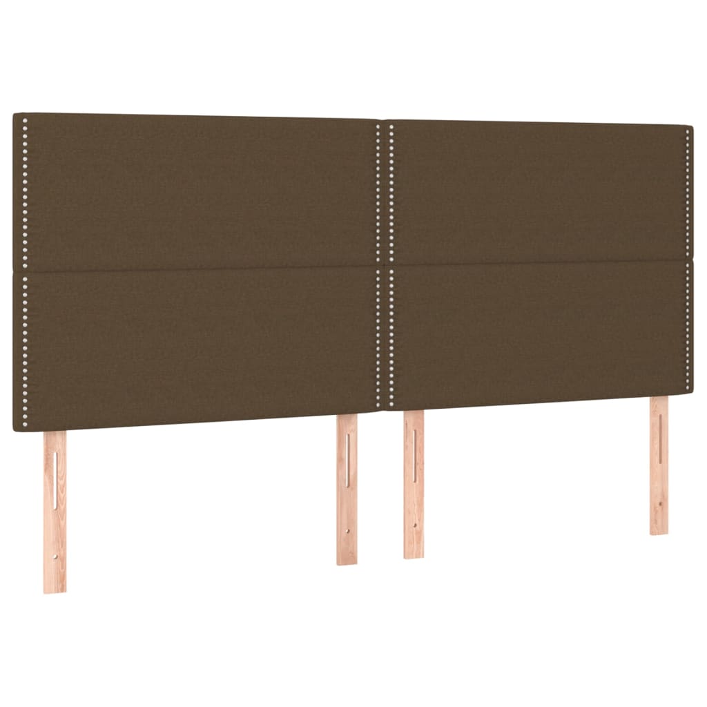 Uzglavlje tamnosmeđe 200x5x118/128 cm tkanina