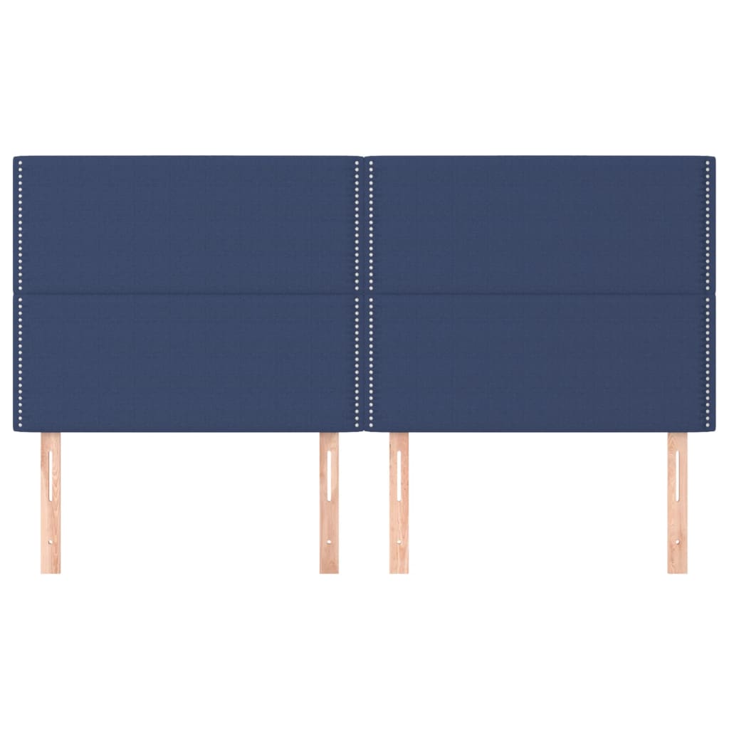 Uzglavlje plavo 200x5x118/128 cm tkanina