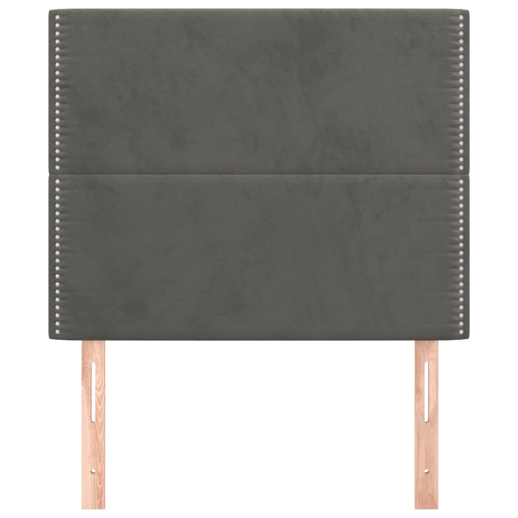 Uzglavlje tamno sivo 80x5x118/128 cm baršunasto