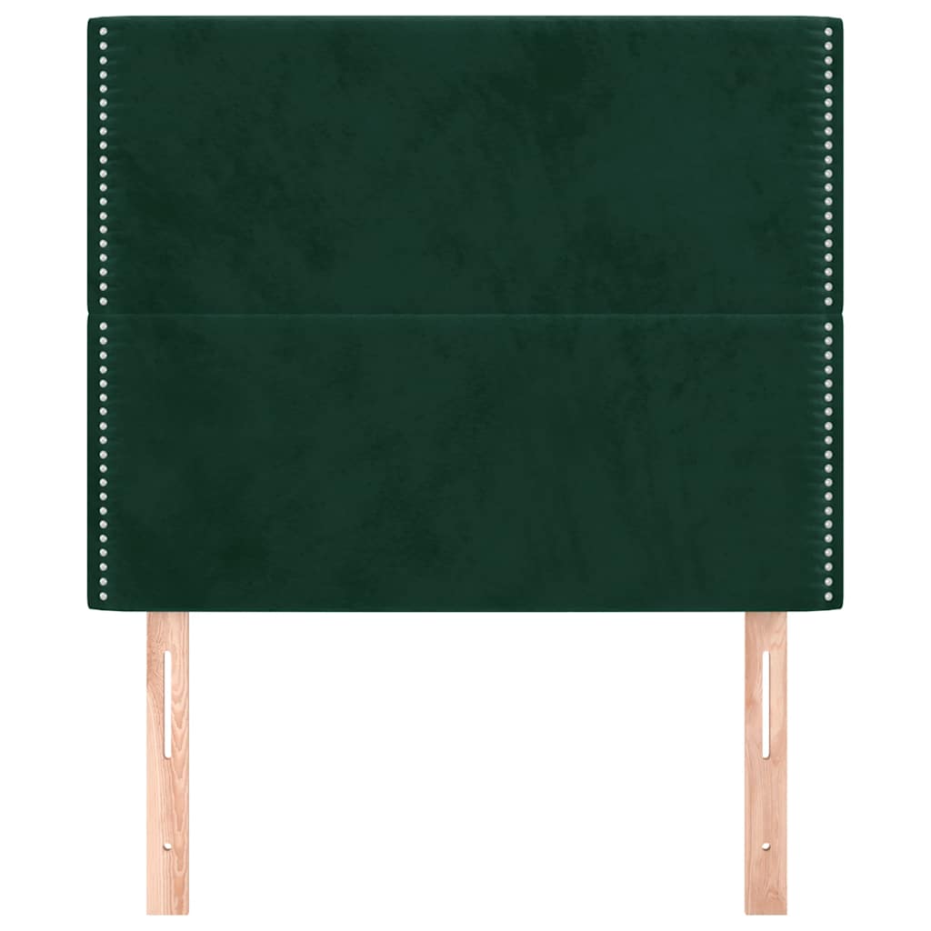 Uzglavlje tamnozeleno 90x5x118/128 cm baršunasto