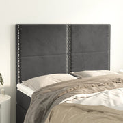 Uzglavlje tamno sivo 144x5x118/128 cm baršunasto