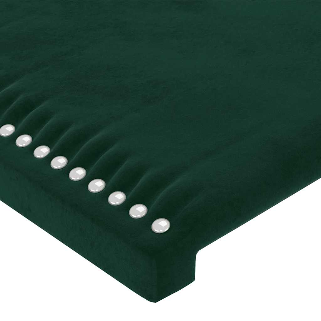 Uzglavlje tamnozeleno 180x5x118/128 cm baršunasto