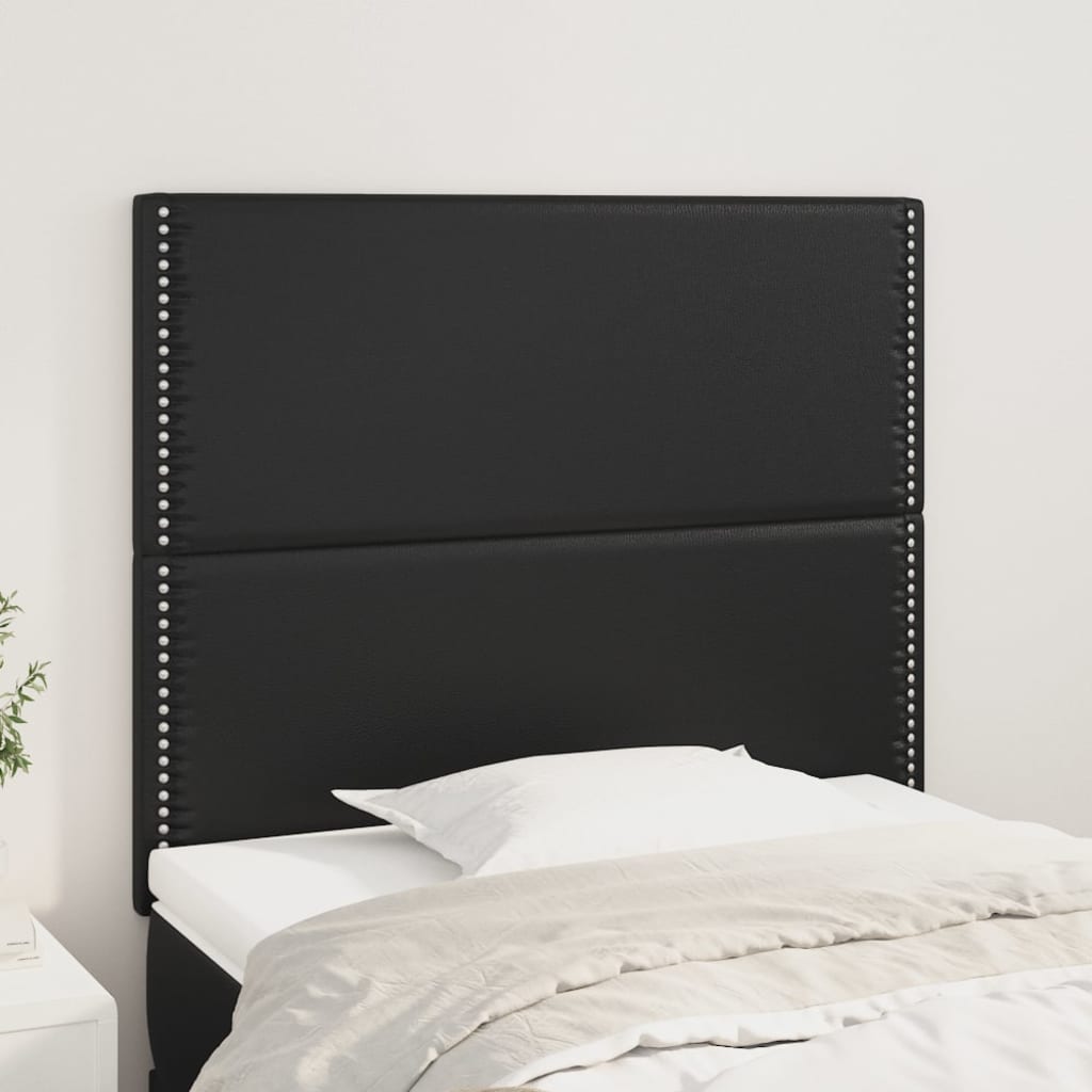 Uzglavlje crno 90x5x118/128 cm umjetna koža