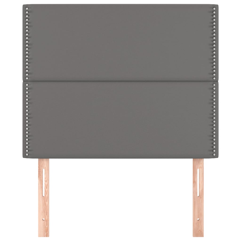 Uzglavlje sivo 90x5x118/128 cm umjetna koža
