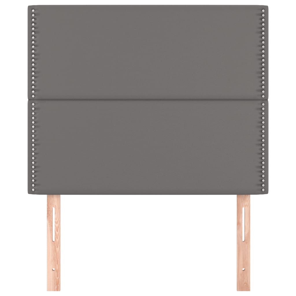 Uzglavlje sivo 100x5x118/128 cm umjetna koža