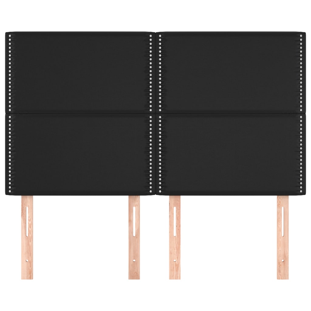Uzglavlje crno 144x5x118/128 cm umjetna koža