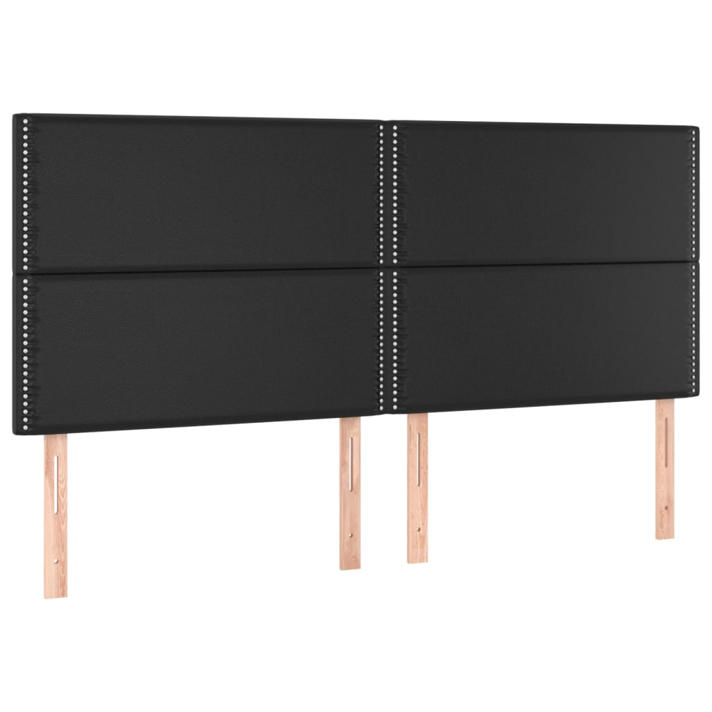 Uzglavlje crno 180x5x118/128 cm umjetna koža