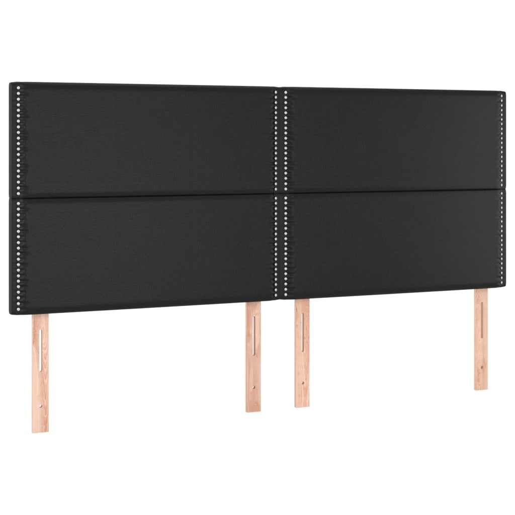 Uzglavlje Crno 200x5x118/128 cm Imitacija kože
